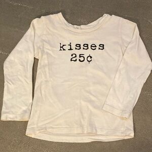 Cream Long Sleeve Tee with Crew Neck and Minimalist Design